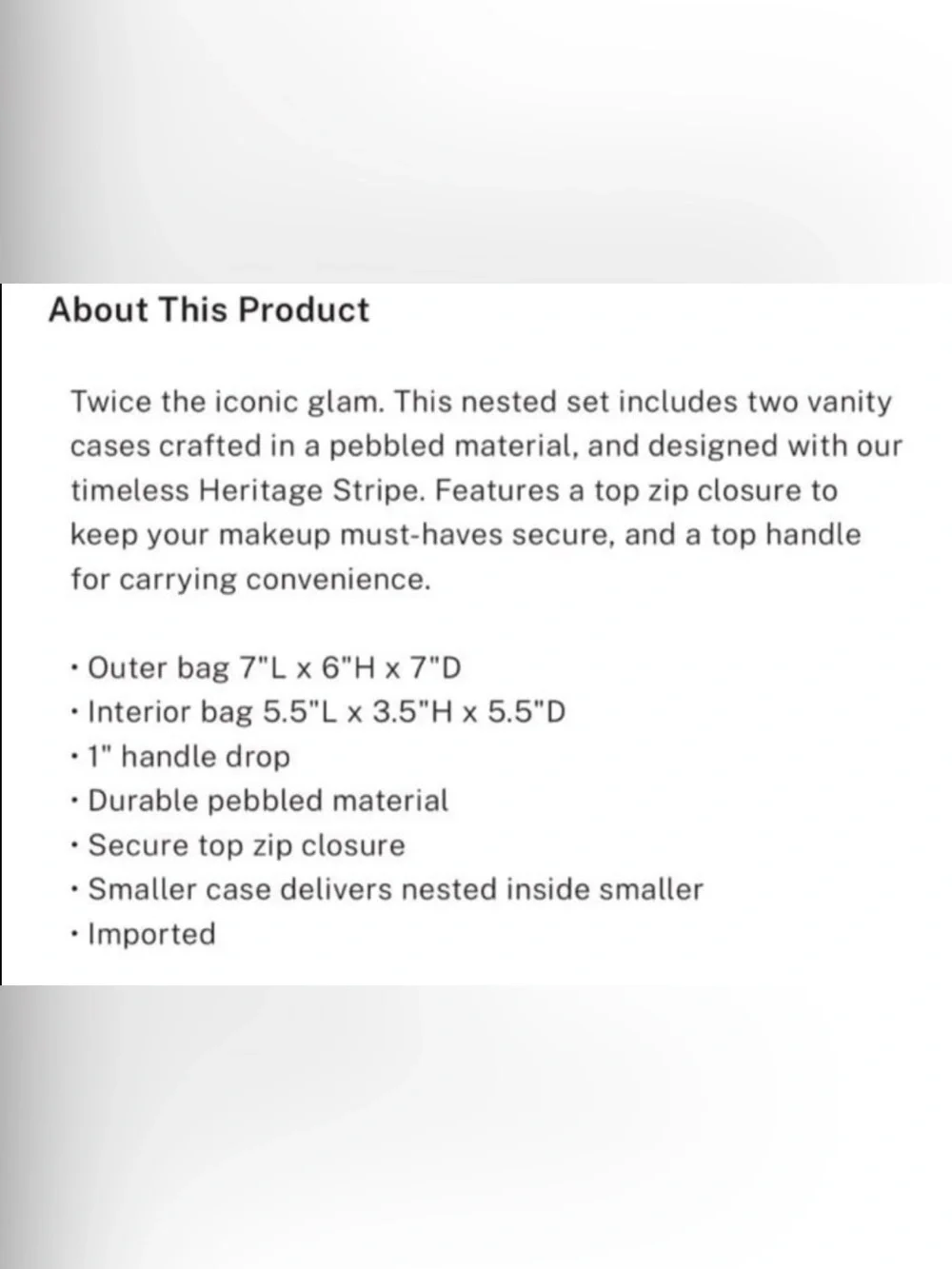 NWT VS 2-piece Makeup bag set